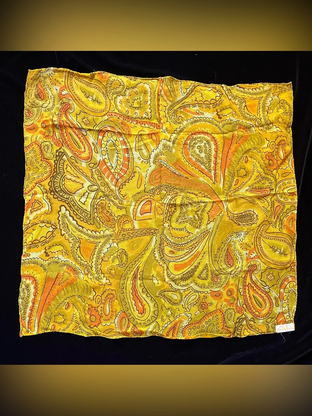 Saks Fifth Avenue Vintage Paisley Square Scarf